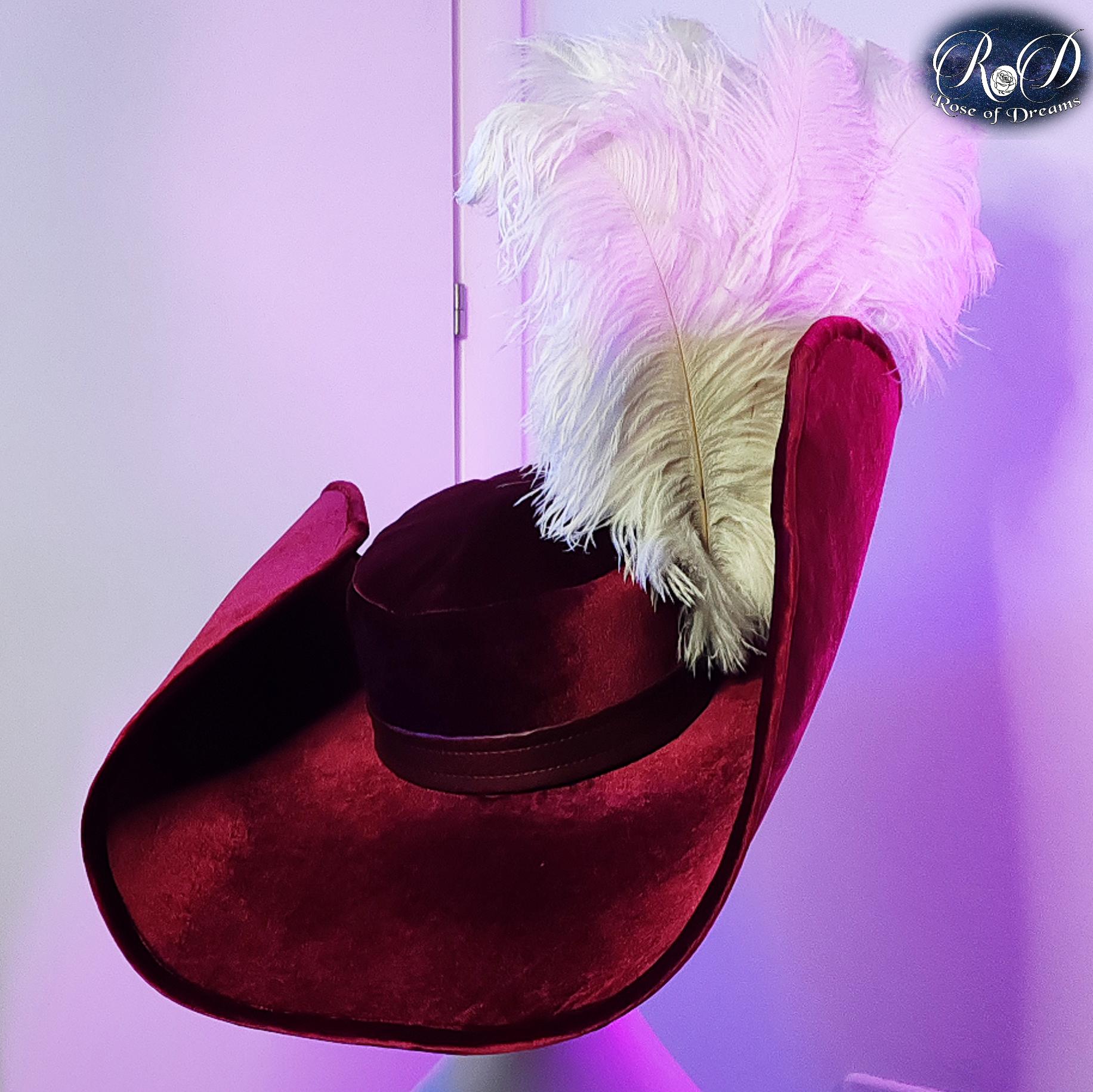 フック船長の海賊帽子 - 高級ハンドメイドフェルトコスチューム帽子