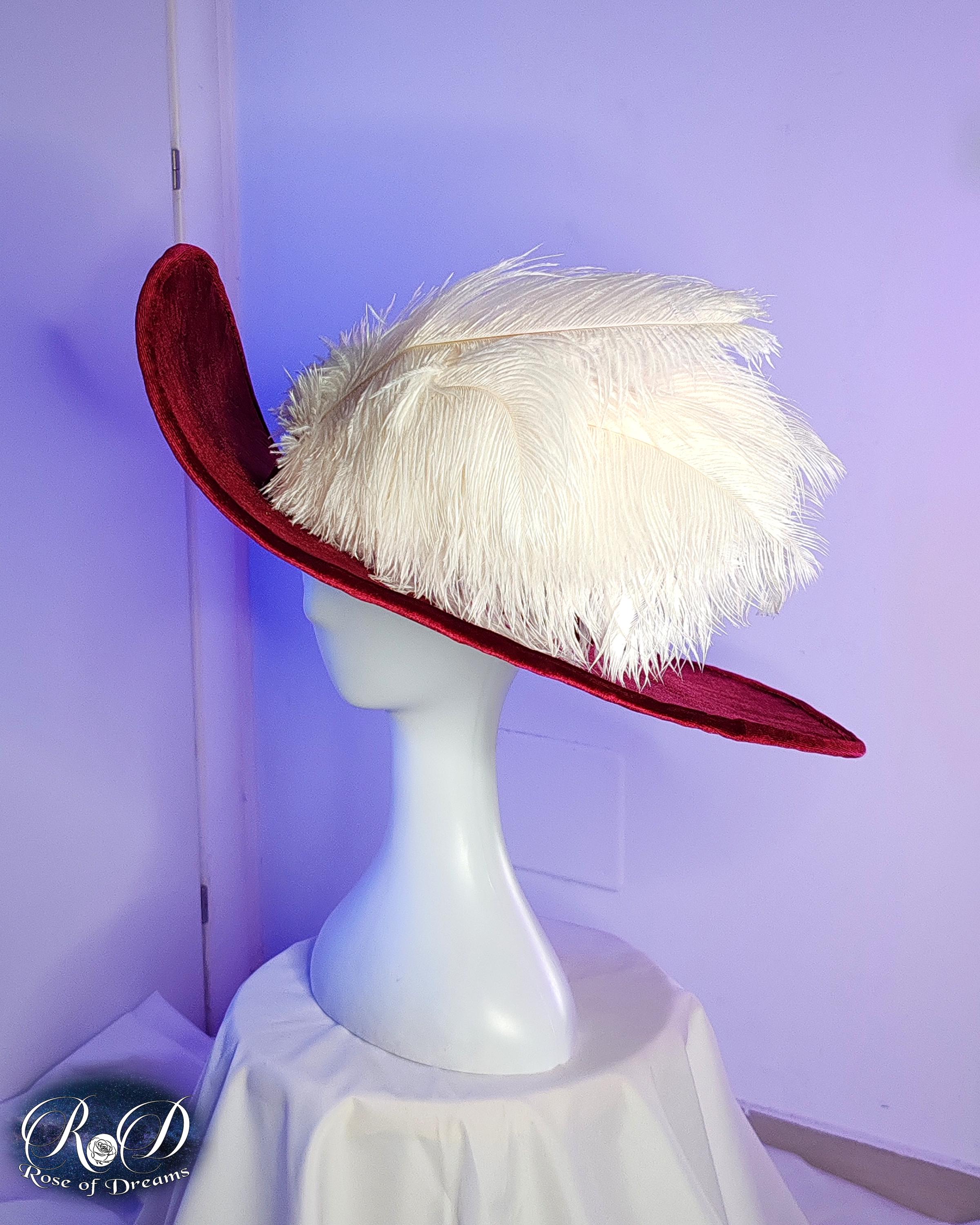 Cavalier Hat | Professional Musketeer Pirate Hat | Red Velvet