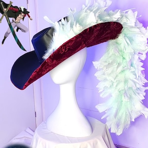 Mihawk Hat Handmade | One Piece Cosplay Accessory for Pirate Costume & Themed Events