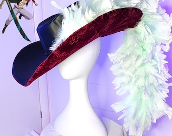 Mihawk Hat Handmade | One Piece Cosplay Accessory for Pirate Costume & Themed Events