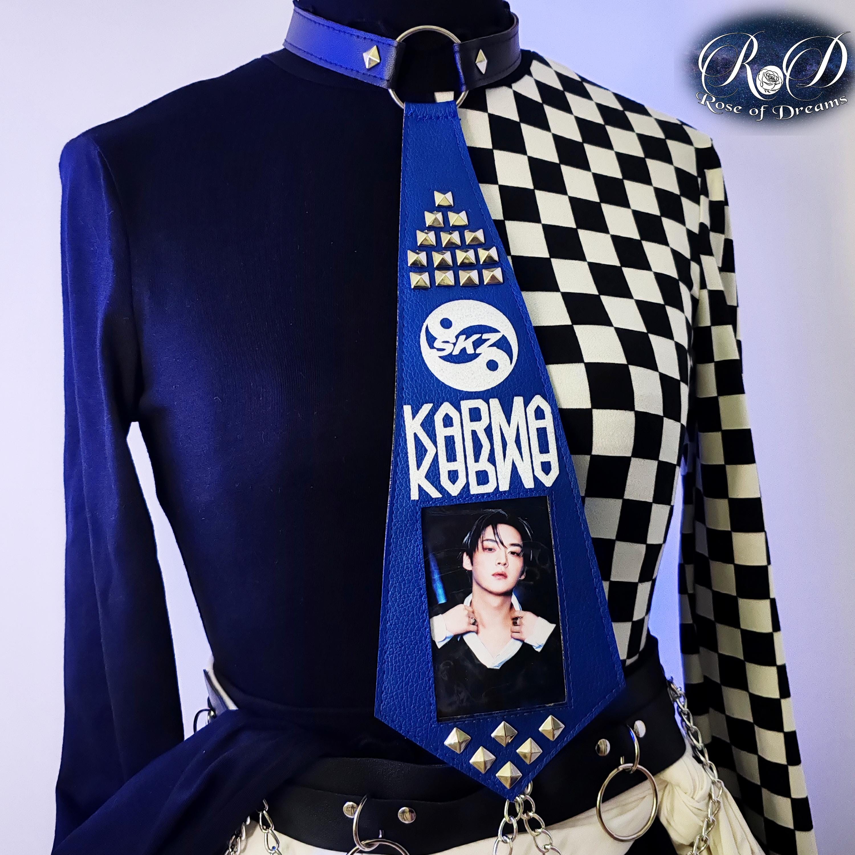Stray Kids Karma 風ネクタイ - K-pop フォトカードホルダー - SKZ 