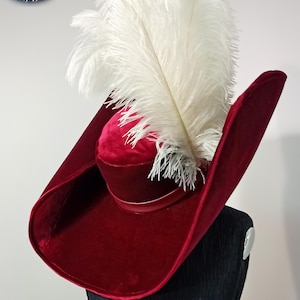 Captain Hook Costume Hat – Luxury Handmade Pirate Hat in Felt | Musketeer & Cosplay Accessory