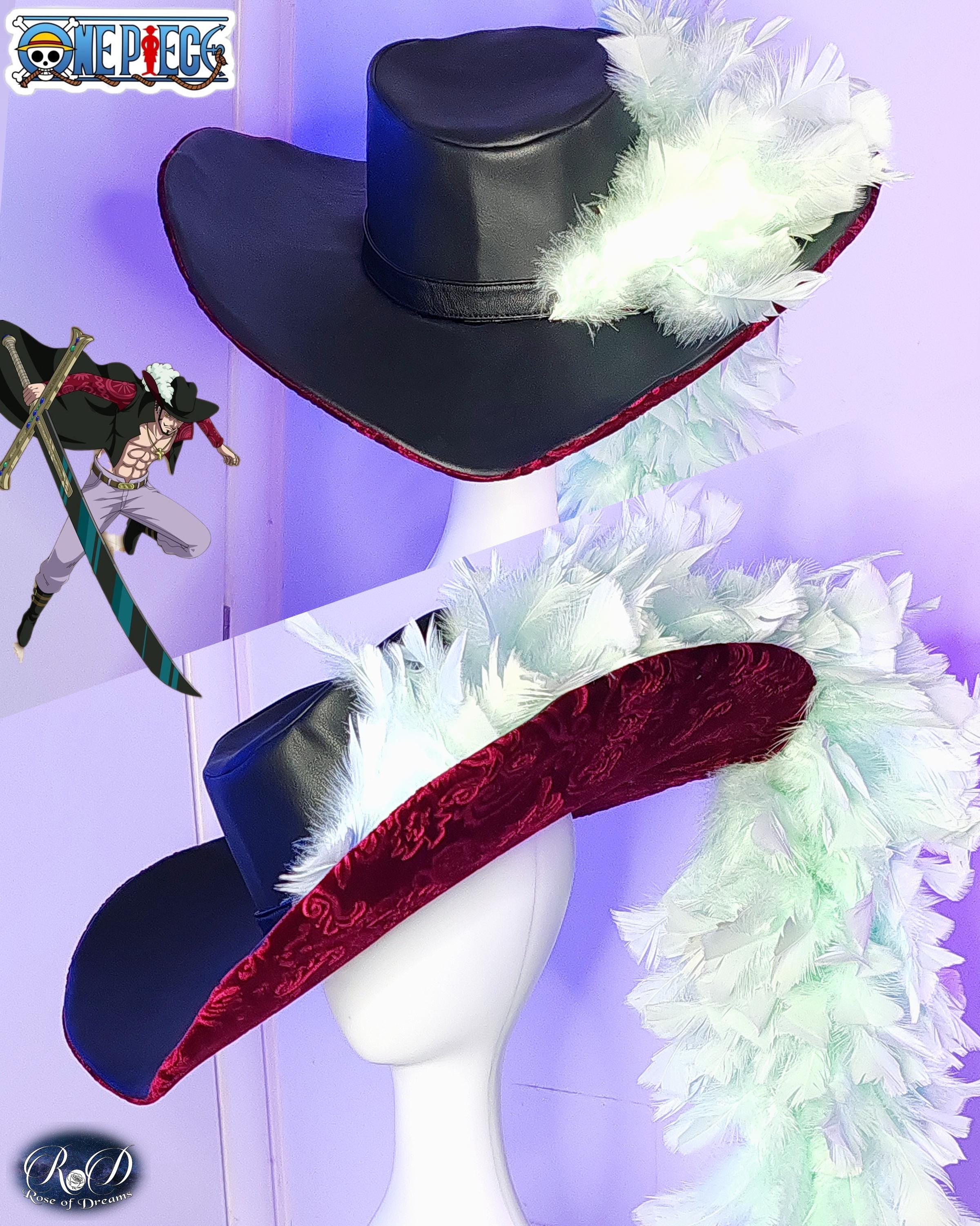 Dracule Mihawk Hat One Piece Cosplay | Custom Handmade Vegan