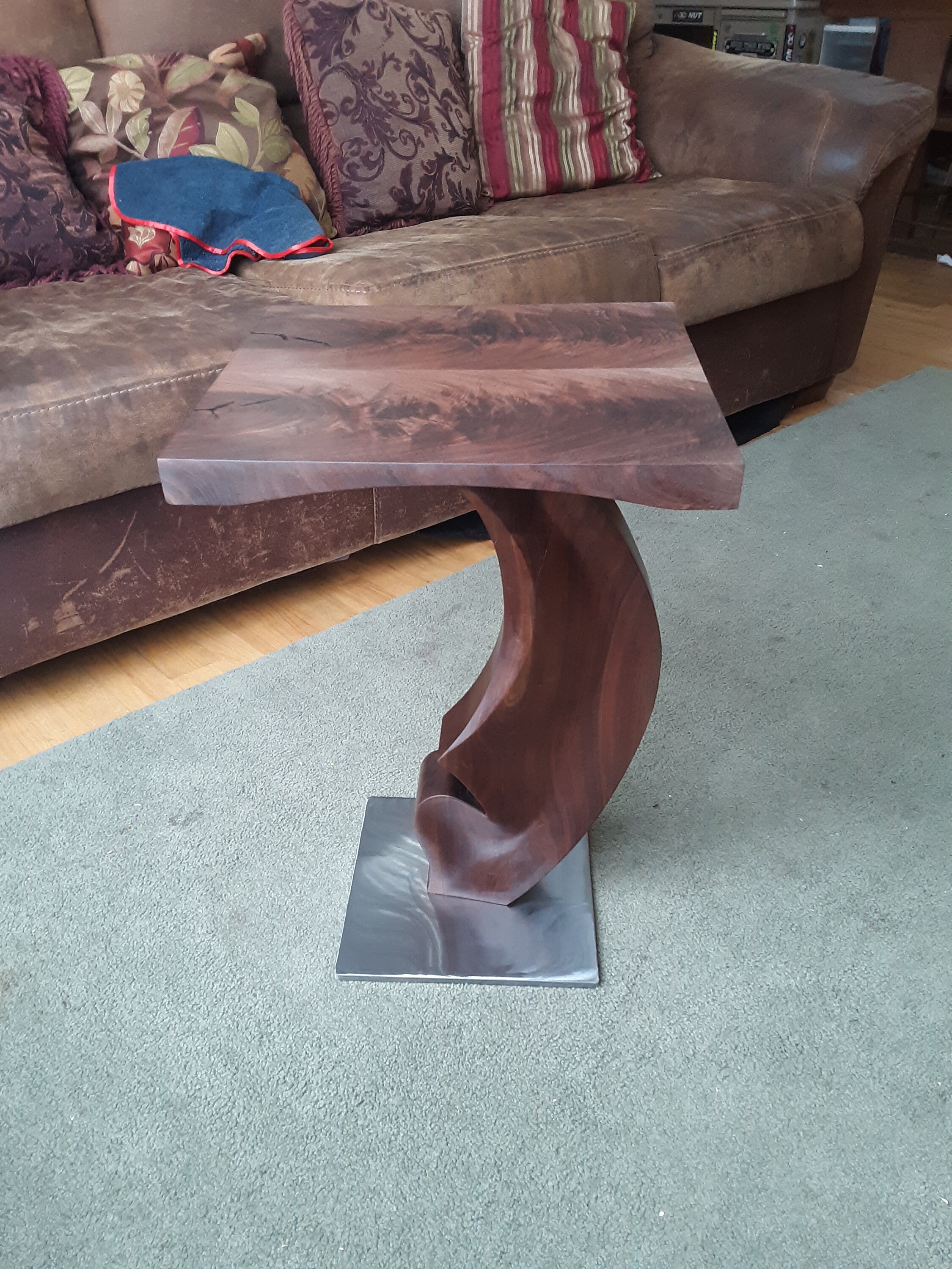 Arched Side Table Walnut End Table SideTableWalnut Etsy