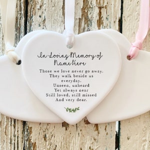 In Loving Memory Memorial Ornament/ Memorial Christmas Ornament / Remembrance Ornament/ Name Ornament/ Stocking Stuffer/ Christmas Gift/