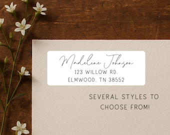 Address Labels ~ Return Address Labels ~ Personalized Address Labels ~ Minimalist Address Labels ~ Cursive Address Labels ~ Bulk Labels