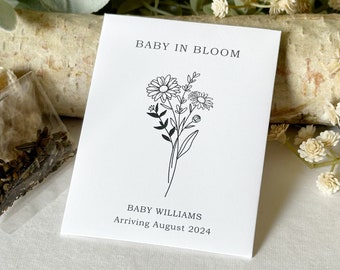 Minimalist Baby Shower Favors  | Personalized Baby Shower Favors | Baby In Bloom Favors | Baby In Bloom Baby Shower Favors | Wildflower Seed