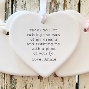 Mother In Law Wedding Gift , Mother Of The Groom Gift , Mother Of The Bride Gift , Wedding Favors , Wedding Party Gift , Heart ornament