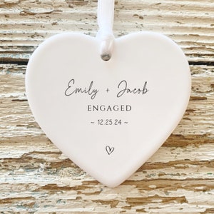 Engaged Ornament Engagement Gift Engagement Ornament Couples Ornament Engagement Announcement Wedding Gift Christmas Engagement Picture 1