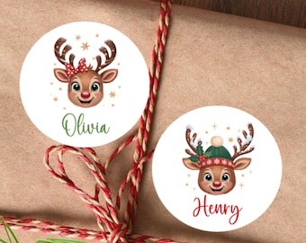 Christmas Gift Tag Labels ~ Kids Gift Sticker Labels ~ Christmas Gift Labels ~ Personalized Custom Stickers ~ Gift Tags ~ Stocking Stuffer