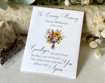 Memorial Favors | Memorial Seed Packet Favors | Personalized Memorial Gifts Seed Packer Favors | Cardinal Memorial | Wildflower Favors |