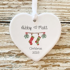 Personalized Couples Ornament / First Christmas Together Ornament /Married Ornament/Engaged Ornament / Couples Ornament/ Christmas Gift/