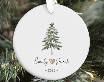 Couples Christmas Tree Ornament / First Christmas Together Ornament / Married Ornament / Engaged Ornament / Couples Ornament /