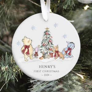 Pooh Ornament ~ 1st Christmas Classic Pooh ~ Classic Winnie The Pooh Ornament ~ Pooh Baby Ornament ~ Classic Pooh First Christmas
