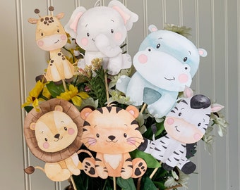 stuffed animal centerpieces for baby shower