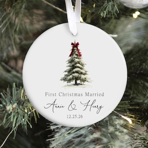 First Christmas Married Ornament | Mr Mrs Ornament | Personalized Wedding Gift | Newlywed Christmas Gift | Our First Christmas Ornament