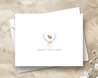Personalized Stationery ~ Bee Thank You Cards ~ Bee Notecards ~ Bee Thank You Notes ~ Bee Stationery ~ Personalized Bee ~ Bee Note Cards