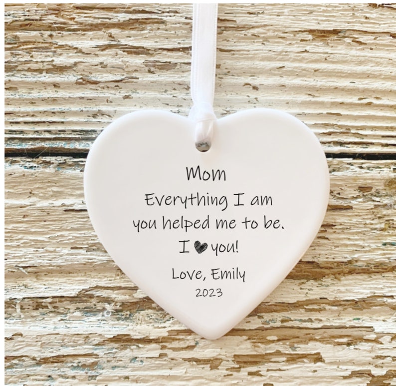 Mothers Day Gift, Mom Ornament , Personalized Gift For Mom , Personalized Mothers Day Ornament, Mom Birthday , I Love You Mom Gift, Best Mom Picture Style 3