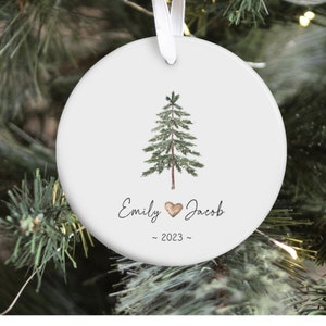 Personalized Stocking Ornament / First Christmas Together Ornament /Married Ornament/Engaged Ornament / Couples Ornament/ Christmas Gift/ Tree Picture 10