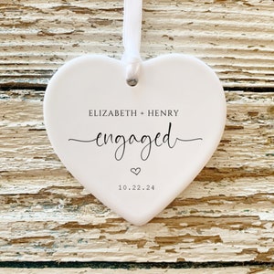 Engaged Ornament Engagement Gift Engagement Ornament Couples Ornament Engagement Announcement Wedding Gift Christmas Engagement Picture 2