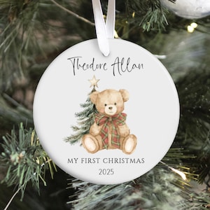 Baby Bear First Christmas Ornament ~ Christmas Bear Ornament ~ Baby Bear Woodland Christmas Gift ~ Baby First Christmas ~ Baby Shower Gift ~