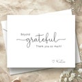 Beyond Grateful Thank You | Thank You Cards With Name | From The Desk Of | Business Thank You Cards | Name Thank You Cards | Heart Thank You