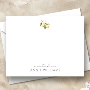 Personalized Lemon Stationery ~Lemon Thank You Cards ~ Lemon Notecards ~ Lemon Thank You Notes ~ Lemon Stationery ~ Lemon Note Cards