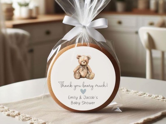 Bear Baby Shower Thank You Stickers ~ We Can Bearly Wait ~ Baby Shower Favor Label ~ Thank You Beary Much Baby Shower Favor Labels ~