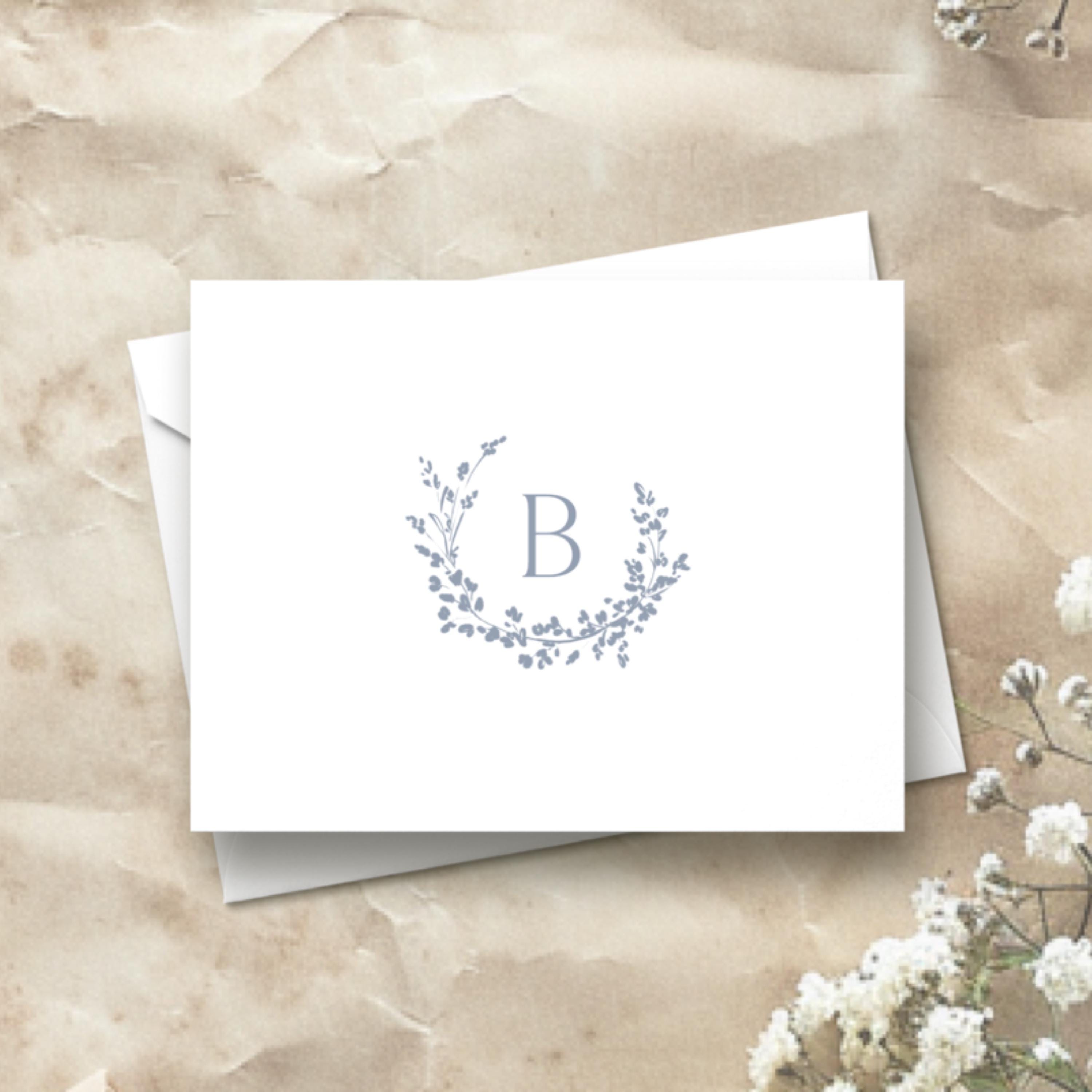Monogram Thank You Cards | Monogram Wedding Cards | Initial Thank You ...