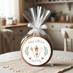 Pegatinas Horneado con Amor ~ Pegatinas de Panadero Personalizadas ~ Pegatinas de Hornear ~ Pegatinas de Hornear desde la Cocina ~ Pegatinas de Masa Madre ~ Caseras Christmas Style