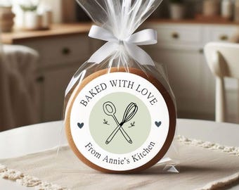 Pegatinas horneadas con amor ~ Pegatinas de panadero personalizadas ~ Pegatinas para hornear ~ Pegatinas para hornear desde la cocina ~ Pegatinas de masa madre ~ Pegatinas caseras