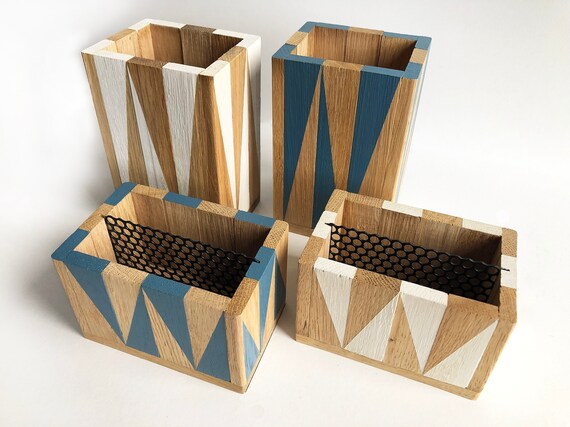 MyGift Organizador de escritorio de madera marrón rústica con cajón,  clasificador de correo, soporte para bloc de notas adhesivas, organizador  de