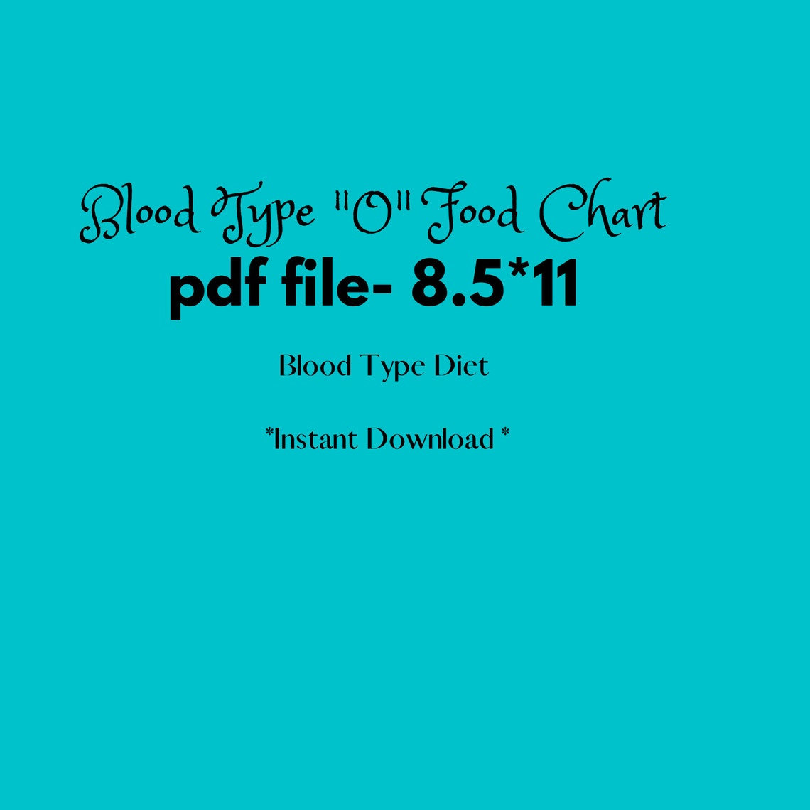 Blood Type O Food Chart, Blood Type Type Diet, Blood Group Food Chart