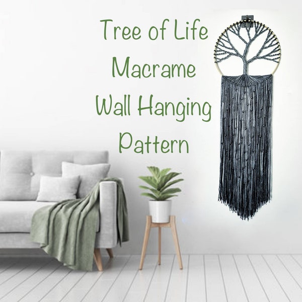 Tree of Life Macrame Wall Hanging Digital Pattern / Step-by-step Guide