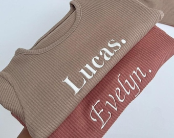 Personalized Ribbed Lounge Set: Matching Family Pajamas