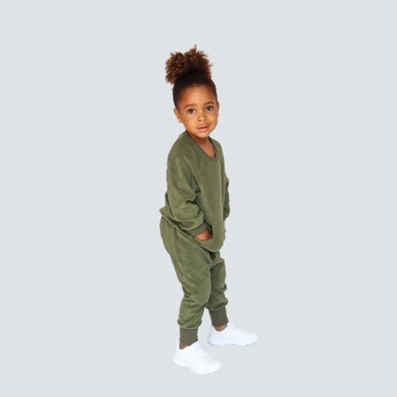 Tracksuit Two Piece Outfit Khaki Terry 