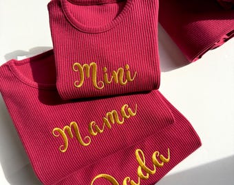 Personalized Christmas Family Matching Pajamas: Cotton Loungewear Set
