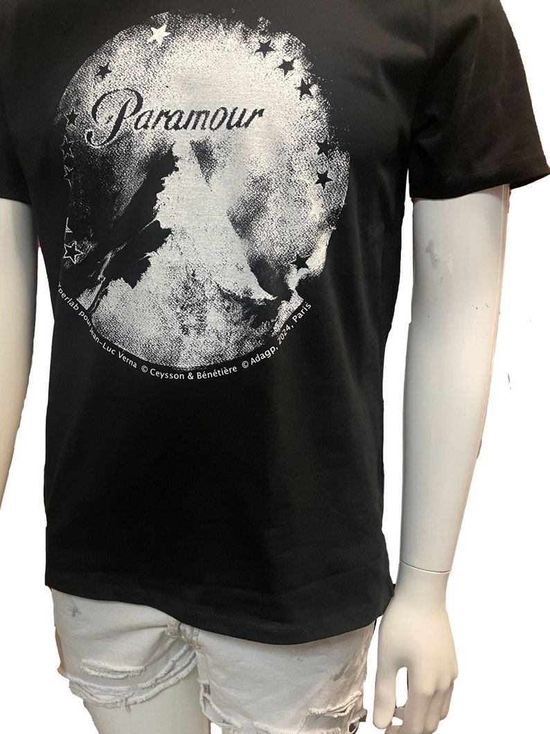 T-shirt Jean-Luc Verna 'PARAMOUR' / wit of zwart / 5 maten / biologisch katoen 190g afbeelding 3