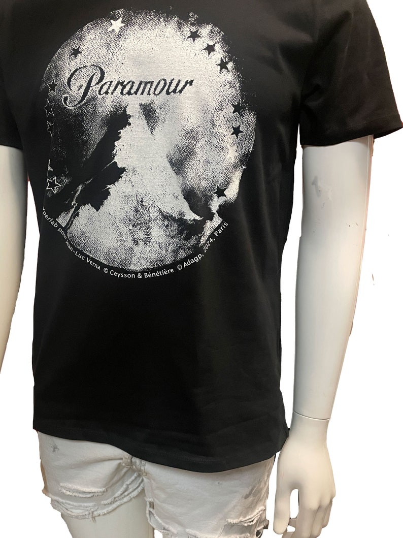 Tee-shirt Jean-Luc Verna 'PARAMOUR' / blanc ou noir / 5 tailles / coton bio 190g image 3