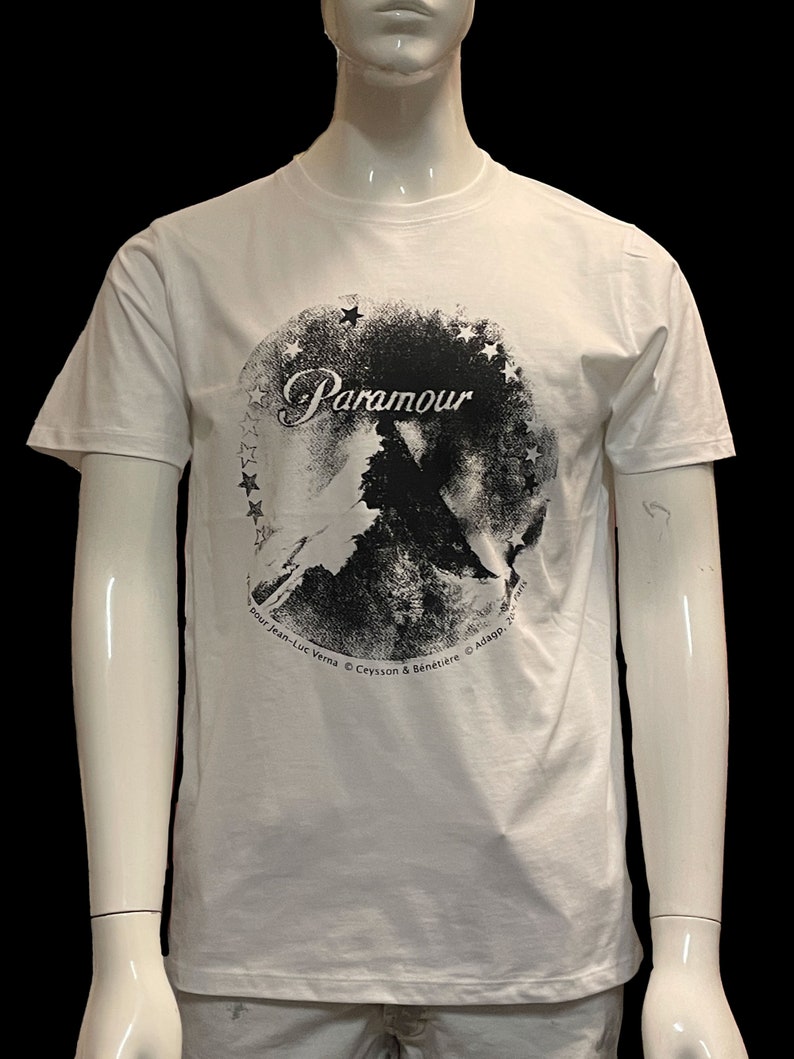 T-shirt Jean-Luc Verna 'PARAMOUR' / wit of zwart / 5 maten / biologisch katoen 190g afbeelding 5