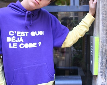 Sweat-shirt dress unisex capuche série upcycling collab' Furieuse Company