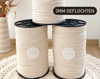 Luxe 3 mm braided JUMBO XXL 1000 m roll / macrame yarn // macrame yarn spool