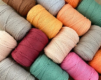 Premium+ 3 mm twisted / 150 m / macrame yarn // Egypt cotton Egyptian cotton premium // tie macrame cotton yarn