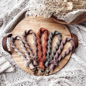 Pulsera de macramé con llavero / Pulsera con llavero / Pulsera boho / Accesorio de llavero