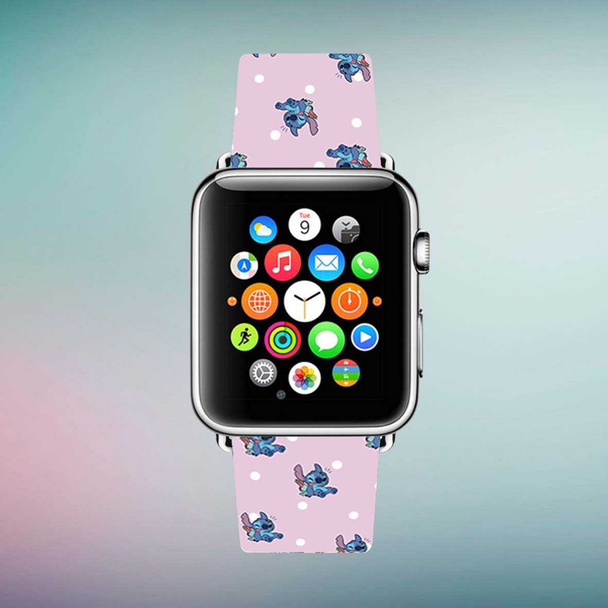 Apple Watchband Pink Girly Leder Uhrenband Weiß Punkte iWatch Etsy