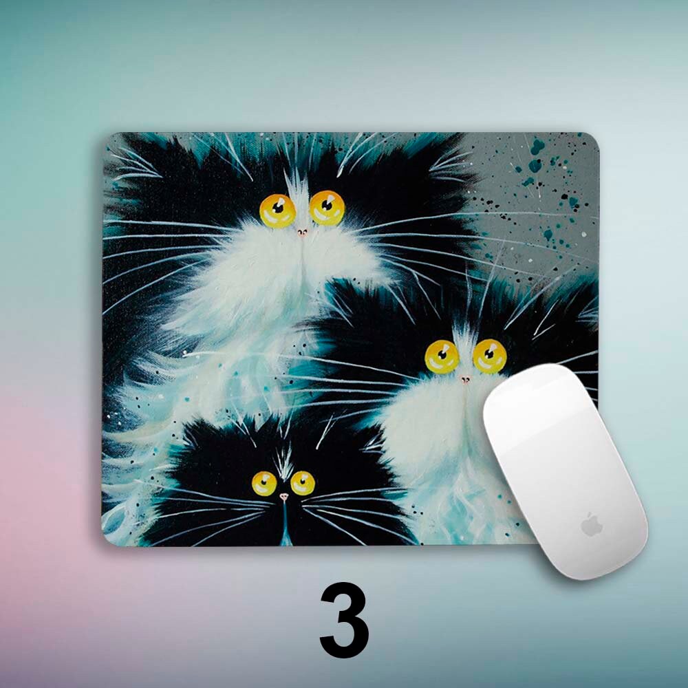 Tapis de souris rectangulaire chat mignon Mousepad kawaii Etsy