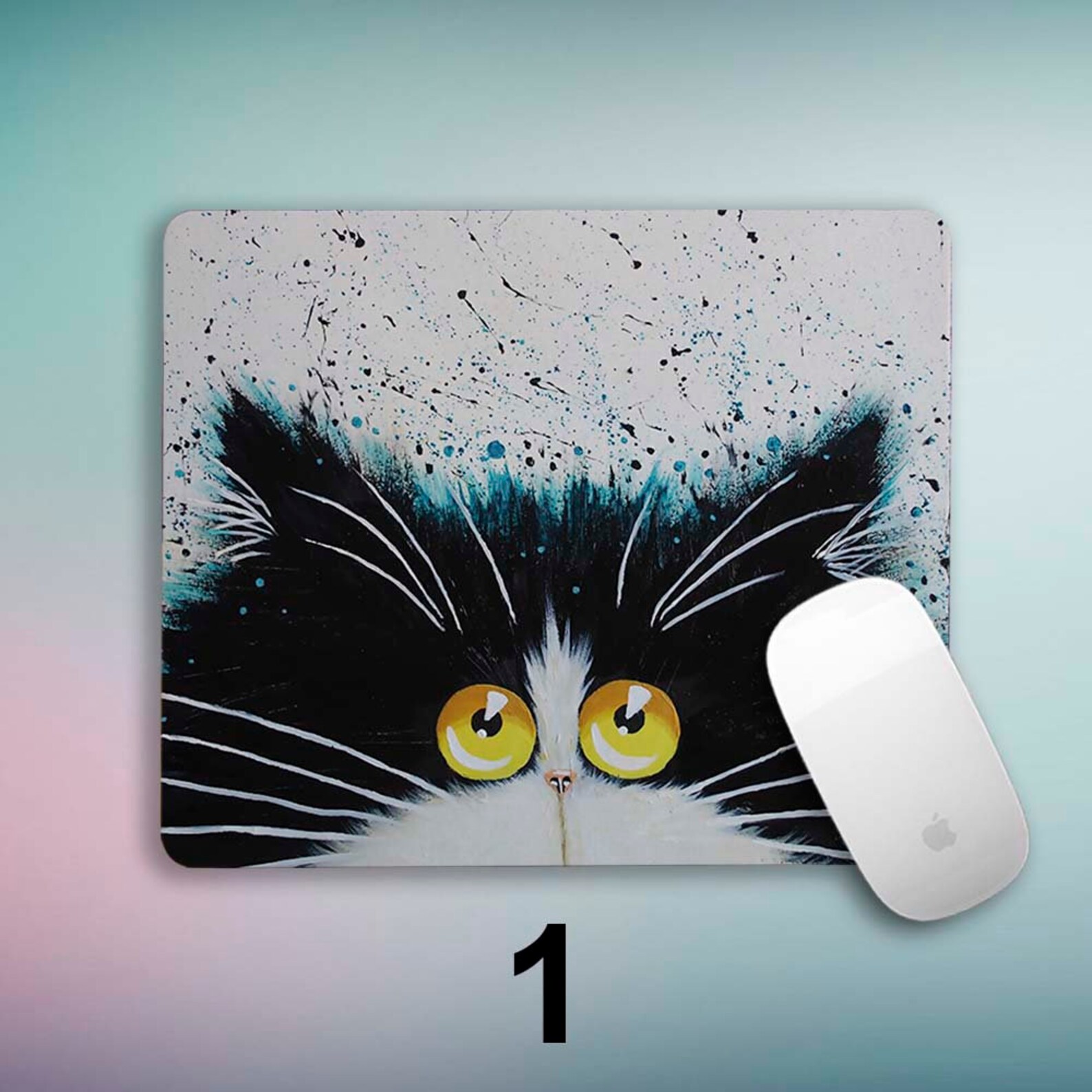 Tapis de souris rectangulaire chat mignon Mousepad kawaii Etsy