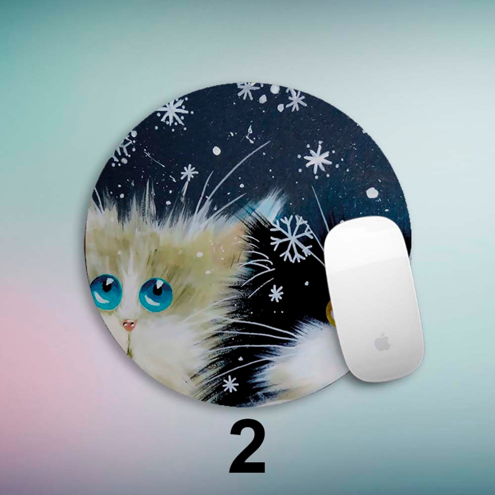 Tapis de souris rectangulaire chat mignon Mousepad kawaii Etsy