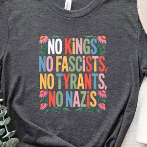 No Kings in America Shirt, Political Statement Shirt, Anti-MAGA T Shirt, Protest Apparel Shirt, Resist Shirt,American Democracy Shirt