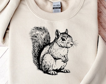 Floral Squirrel Shirt, Squirrel Shirt, Floral Squirrel Tee, Flower Squirrel Shirt, Animal Lover Tee, Squirrel Shirt, Squirrel Lover Gift